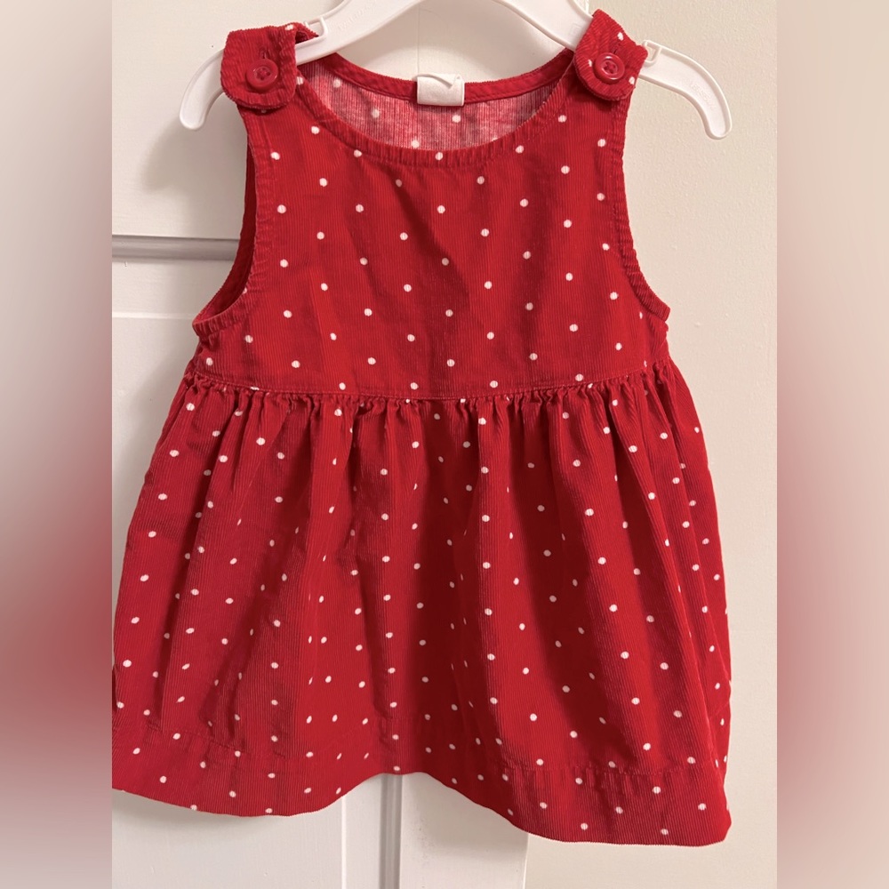 GAP Red Polka Dot Corduroy Dress for Girls